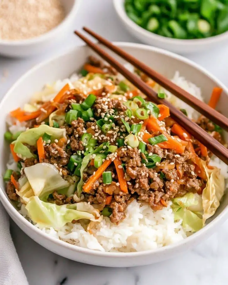 Easy Asian Ground Beef and Cabbage Stir Fry Recipe