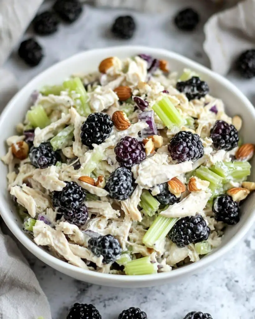 Low Carb Blackberry Cottage Cheese Chicken Salad Recipe