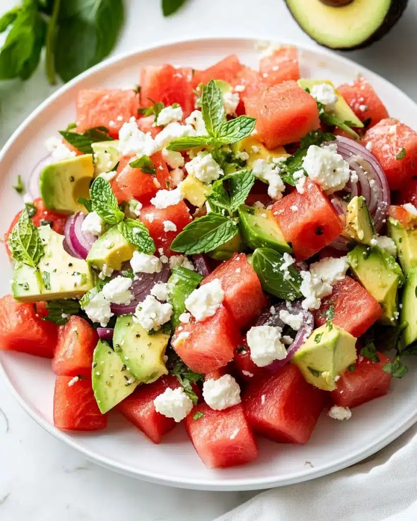 Watermelon Salad with Feta & Mint Recipe