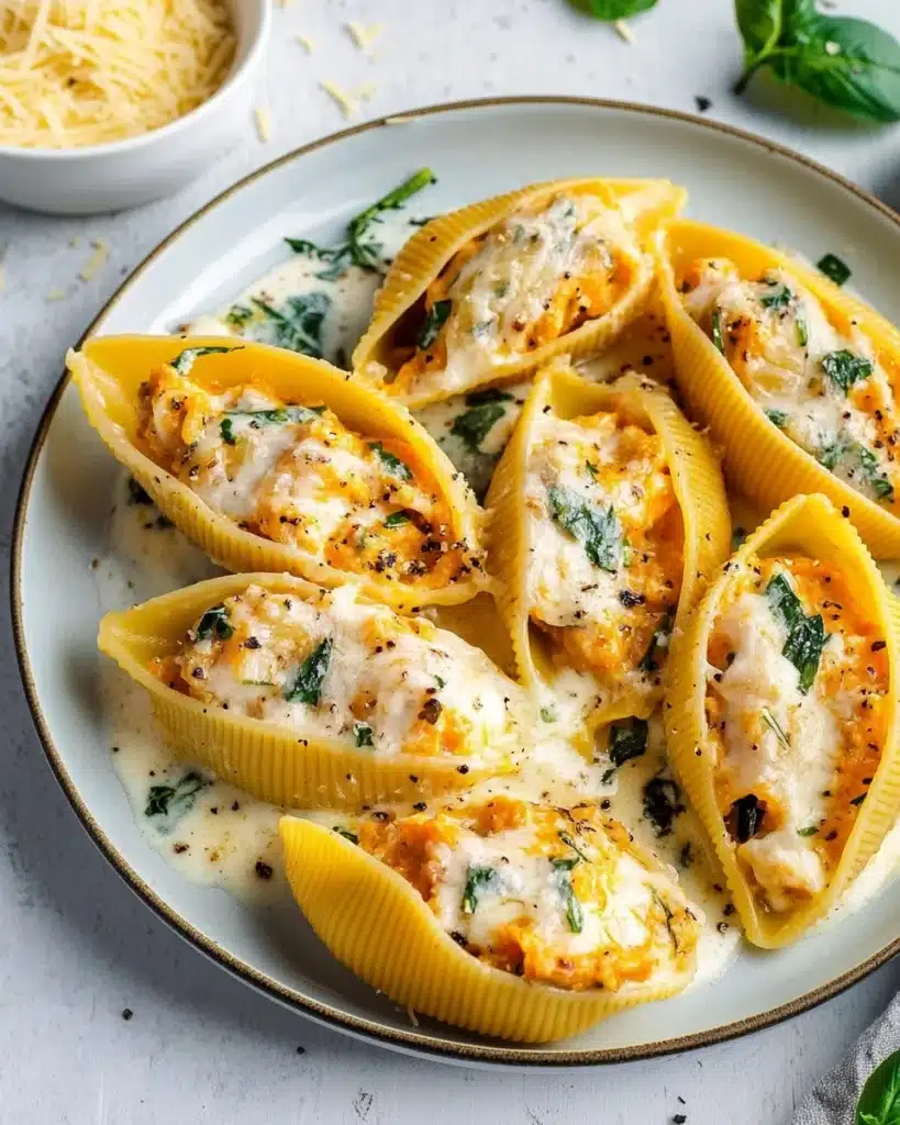 Vegan Pumpkin Ricotta Stuffed Shells Recipe