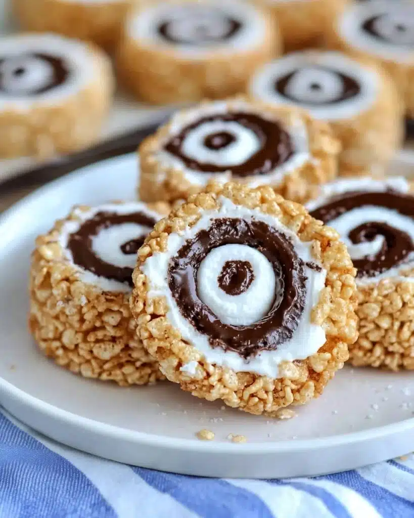 S’mores Rice Krispies Treats Pinwheels Recipe