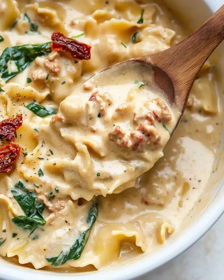 Slow Cooker White Lasagna Soup Recipe
