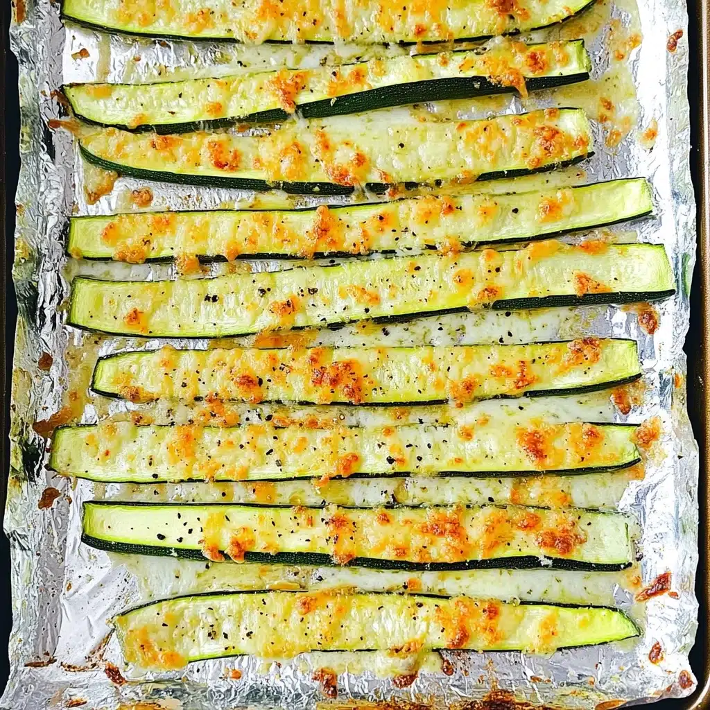 Garlic Lemon and Parmesan Oven Roasted Zucchini Recipe - Recipe Image