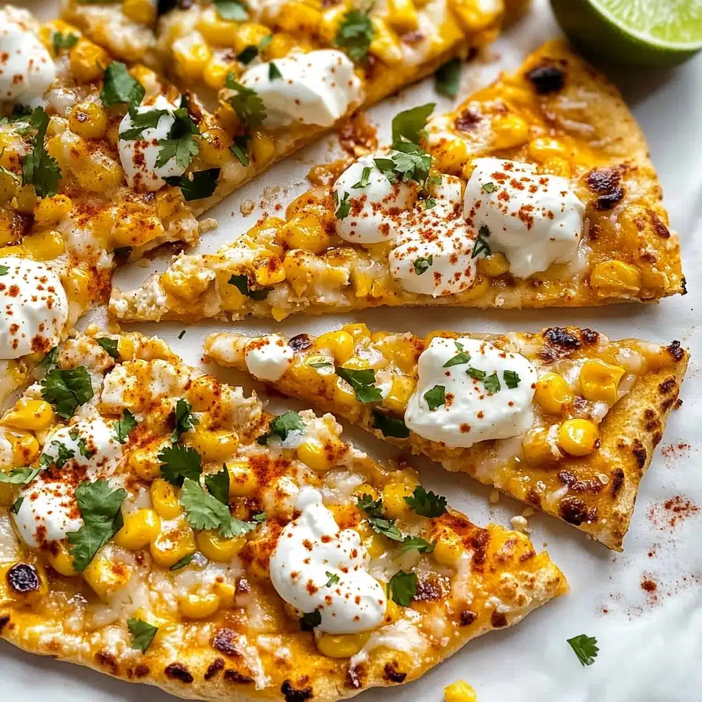 Mexican Street Corn Flatbread Pizza Recipe - Recipe Image