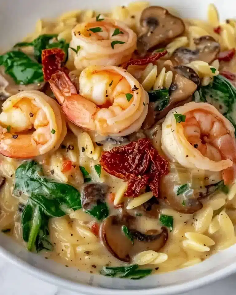 Garlic Orzo Tuscan Shrimp Recipe