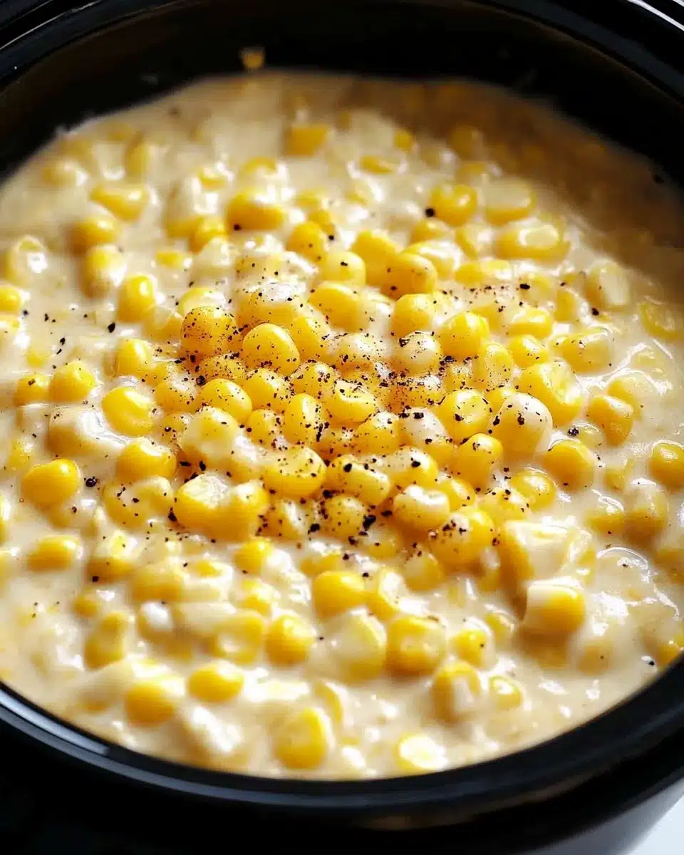 Slow Cooker Creamy Cheesy Corn Recipe