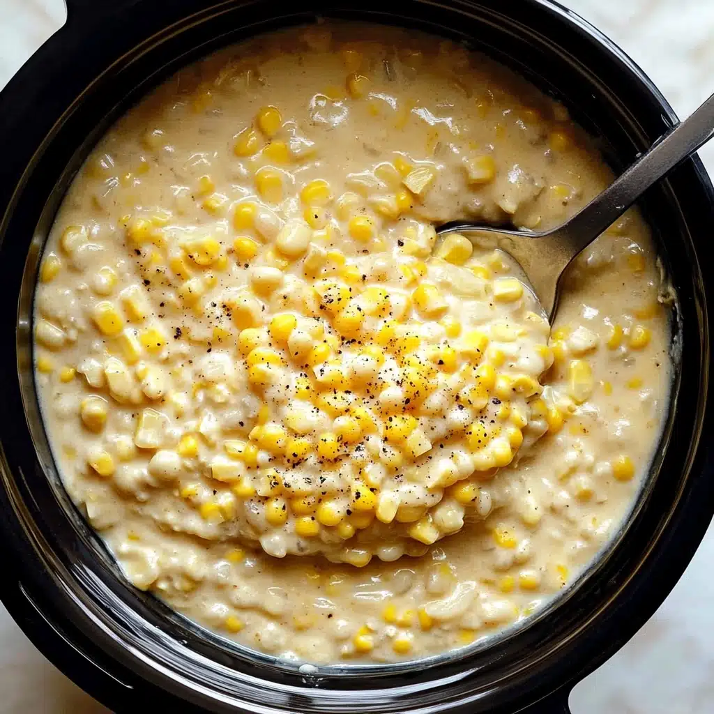Slow Cooker Creamy Cheesy Corn Recipe - Recipe Image