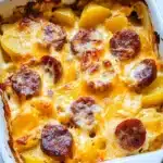 Cheesy Potatoes with Smoked Sausage Recipe