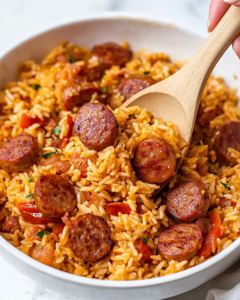 One Pot Smoked Sausage And Rice Recipe