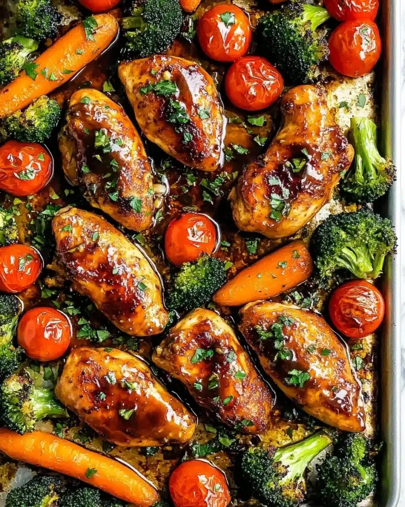 ONE PAN Balsamic Chicken and Veggies Recipe