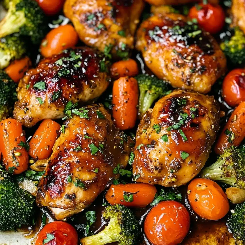 ONE PAN Balsamic Chicken and Veggies Recipe - Recipe Image