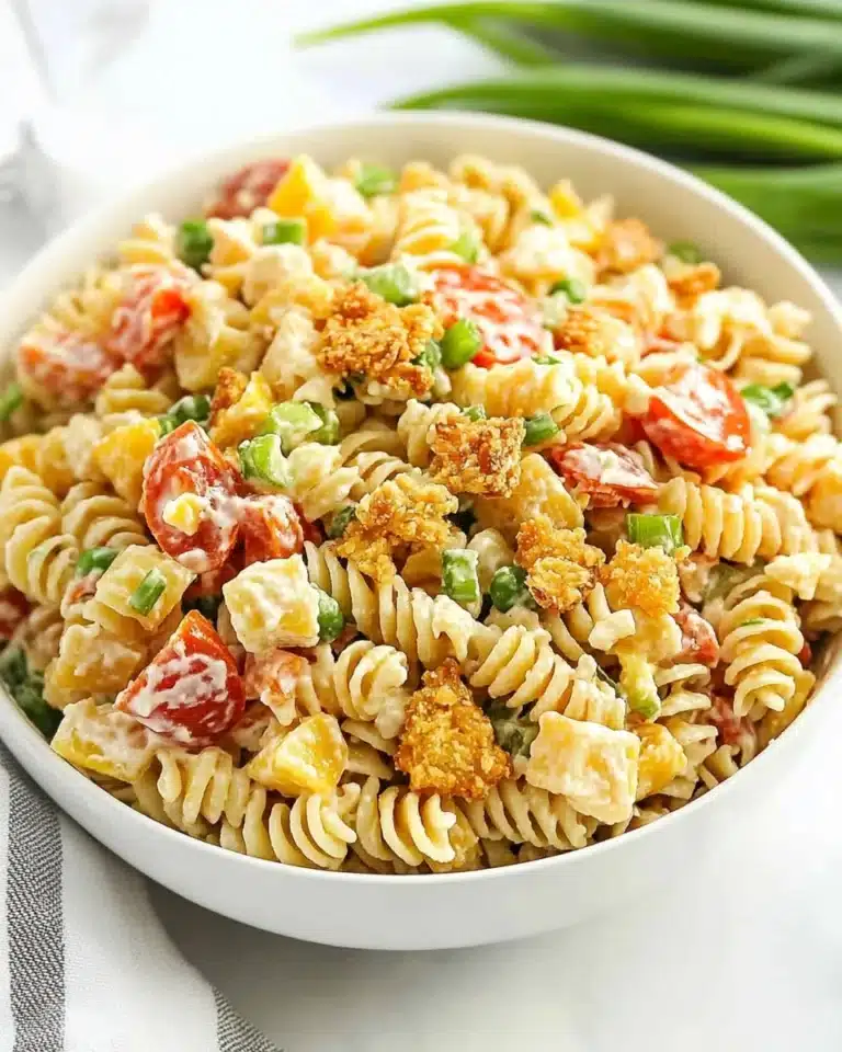 Popcorn Chicken Bacon Ranch Pasta Salad Recipe