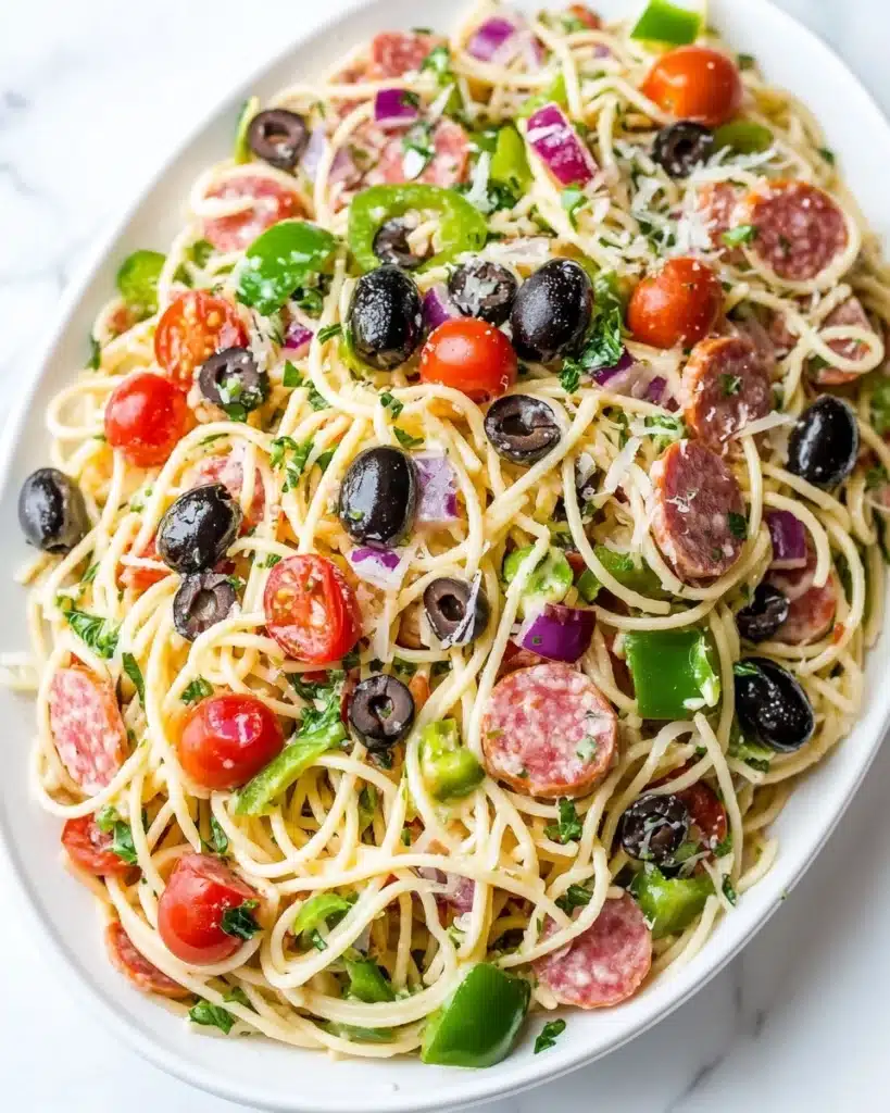Summer Italian Spaghetti Salad Recipe