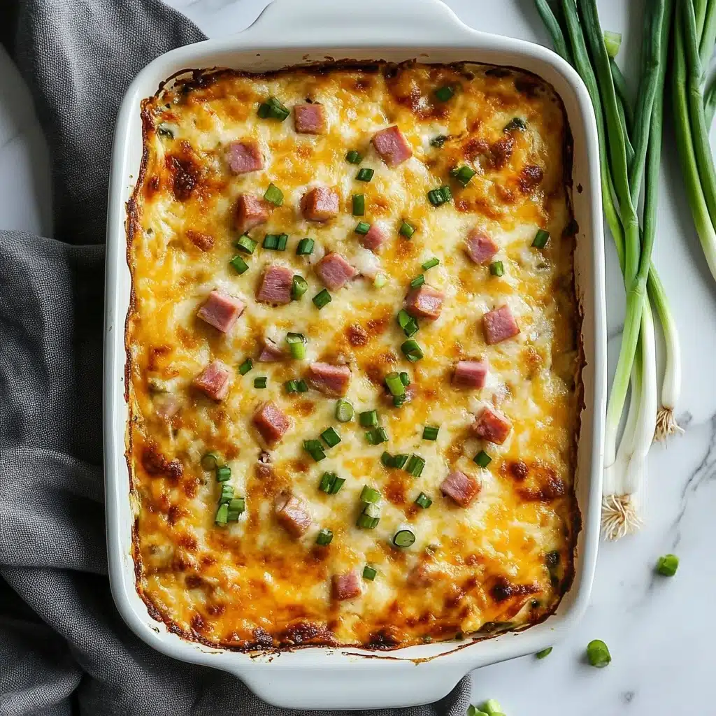 Farmer's Casserole, hearty breakfast casserole, brunch casserole, make-ahead breakfast, ham and hash brown casserole