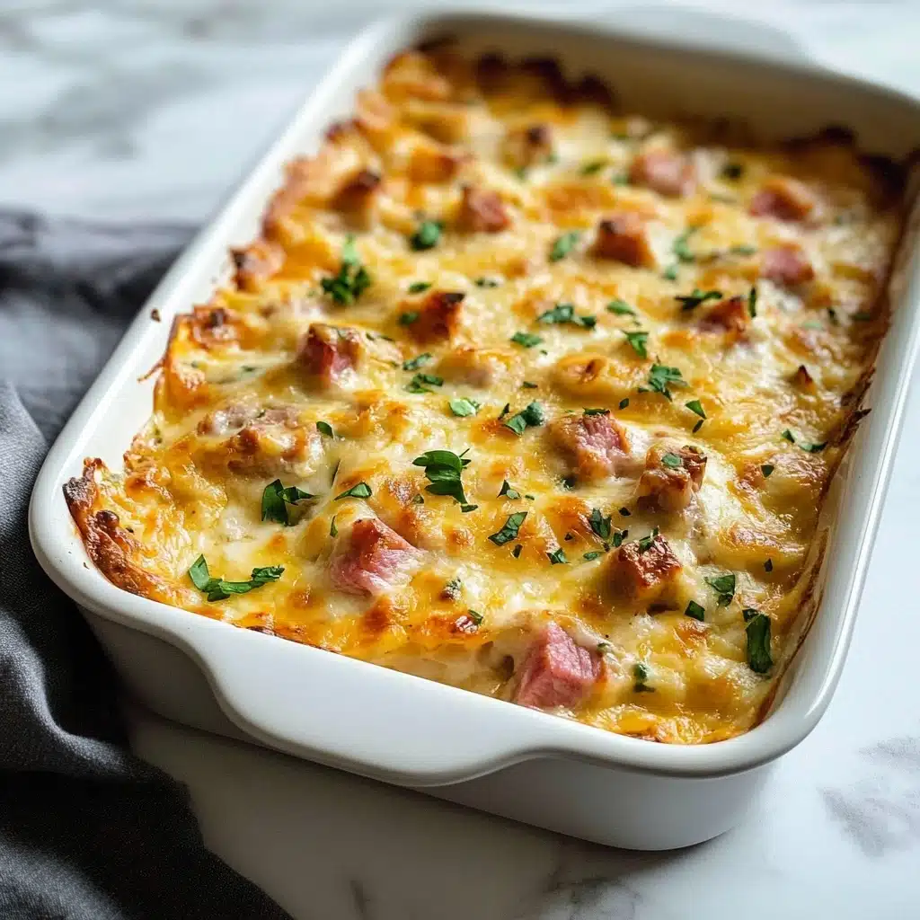 Farmer's Casserole, hearty breakfast casserole, brunch casserole, make-ahead breakfast, ham and hash brown casserole