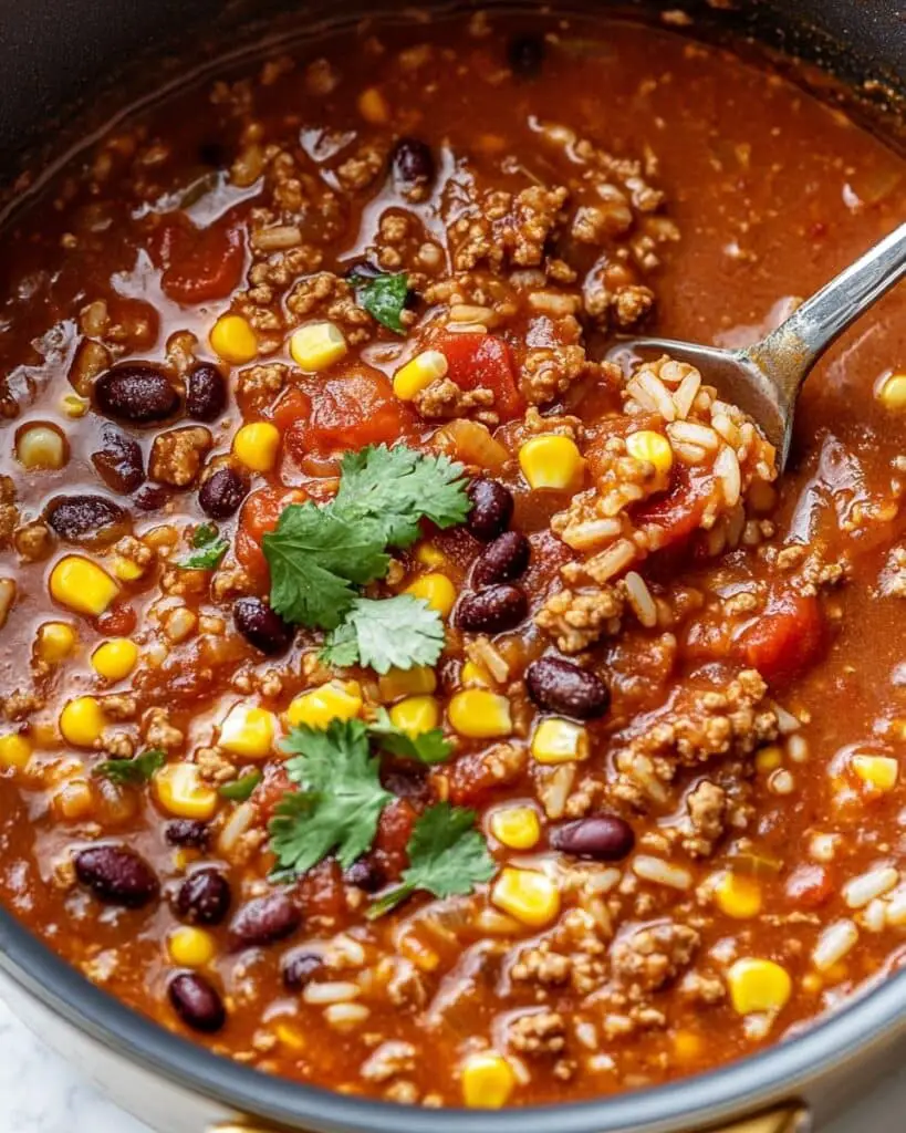Mexican Beef and Rice Soup Recipe