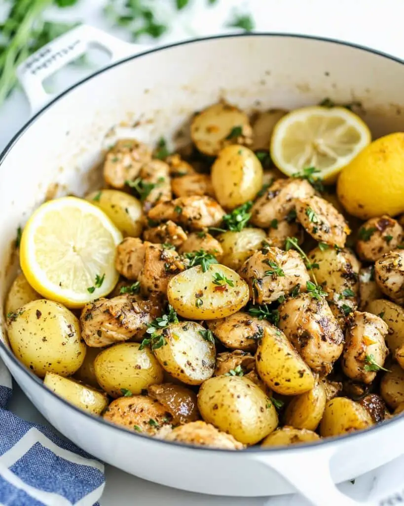 Oregano Lemon Chicken and Potatoes Recipe