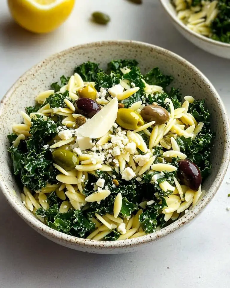 Orzo Kale Salad with Lemon Vinaigrette Recipe