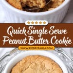 Single Serve Peanut Butter Cookie Recipe