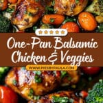 ONE PAN Balsamic Chicken and Veggies Recipe
