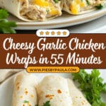 Cheesy Garlic Chicken Wrap Recipe