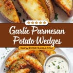 Baked Garlic Parmesan Potato Wedges Recipe