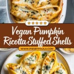 Vegan Pumpkin Ricotta Stuffed Shells Recipe