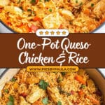 One Pot Queso Chicken and Rice Recipe