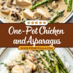 One Pot Creamy Chicken and Asparagus Recipe