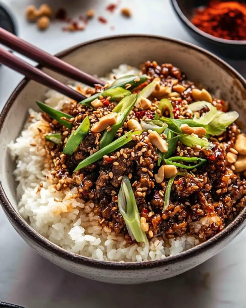 20 Minute Korean Gochujang Beef Bowls Recipe