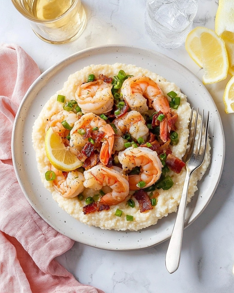 Low Carb Keto Shrimp and Cauliflower Grits Recipe - Recipe Image