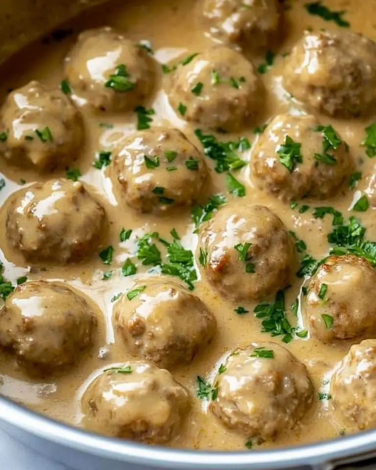 Swedish Meatballs with Creamy Parmesan Sauce Recipe