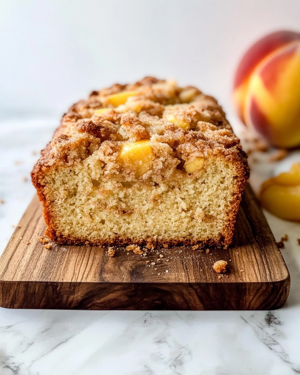 Peach Quick Bread with Cinnamon Crumb Topping Recipe - Recipe Image