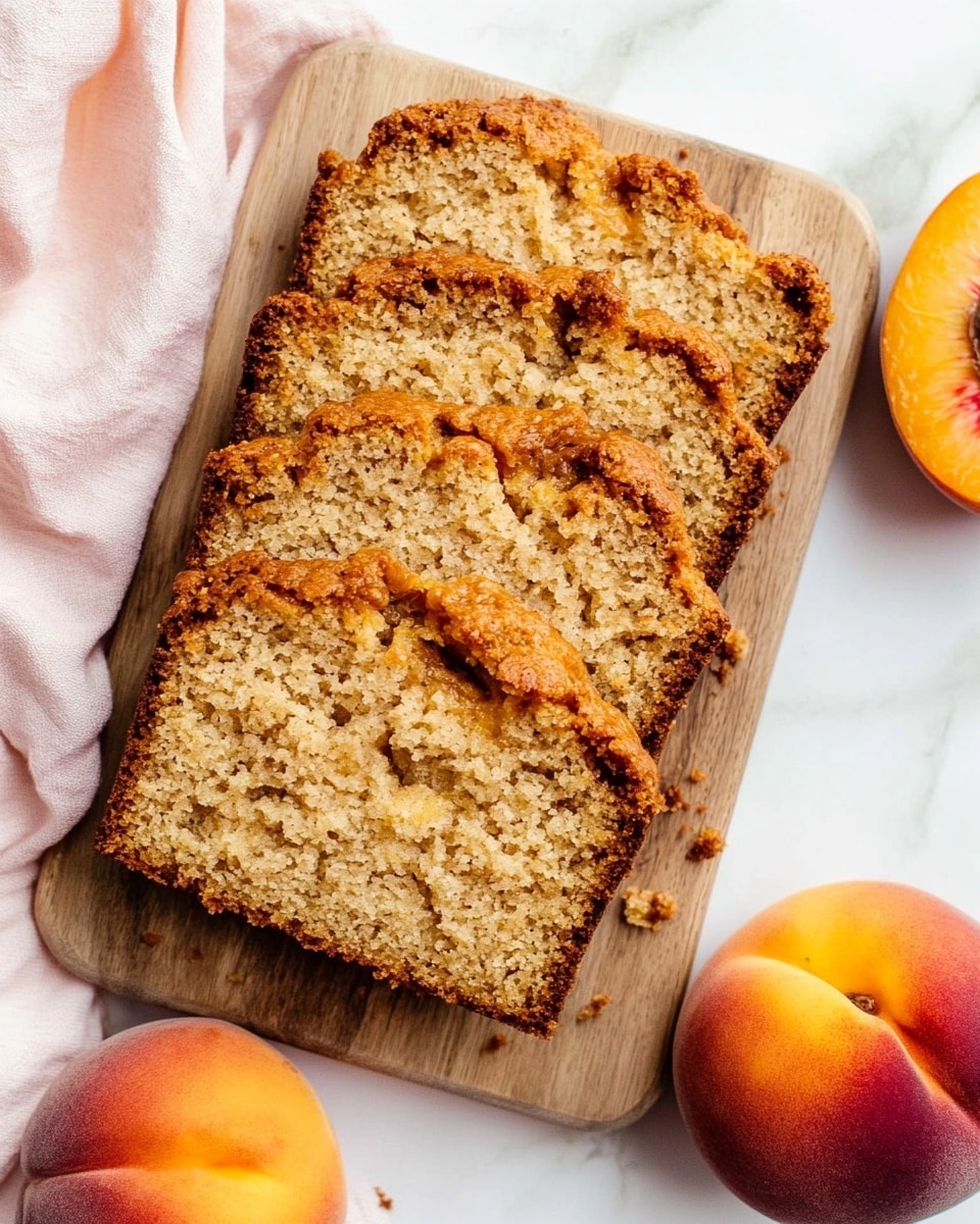 Peach Quick Bread with Cinnamon Crumb Topping Recipe - Recipe Image