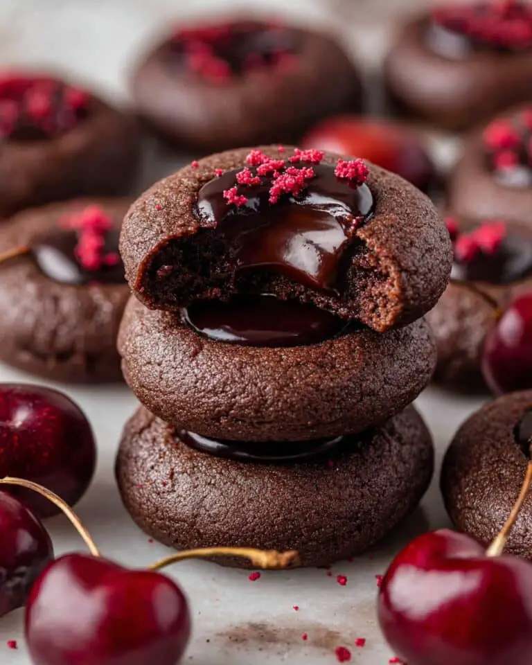 Chocolate Cherry Cookies with Ganache Recipe