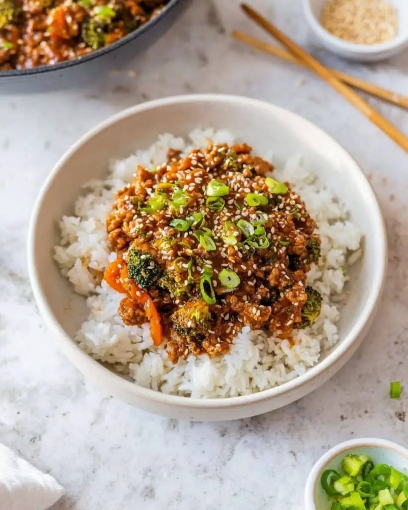 Teriyaki Turkey Rice Bowl Recipe