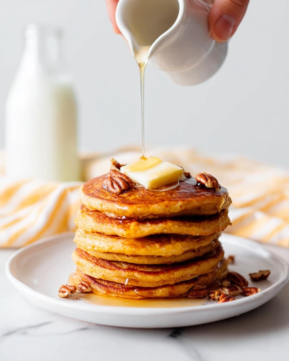 Blender Oatmeal Pumpkin Pancakes Recipe - Recipe Image