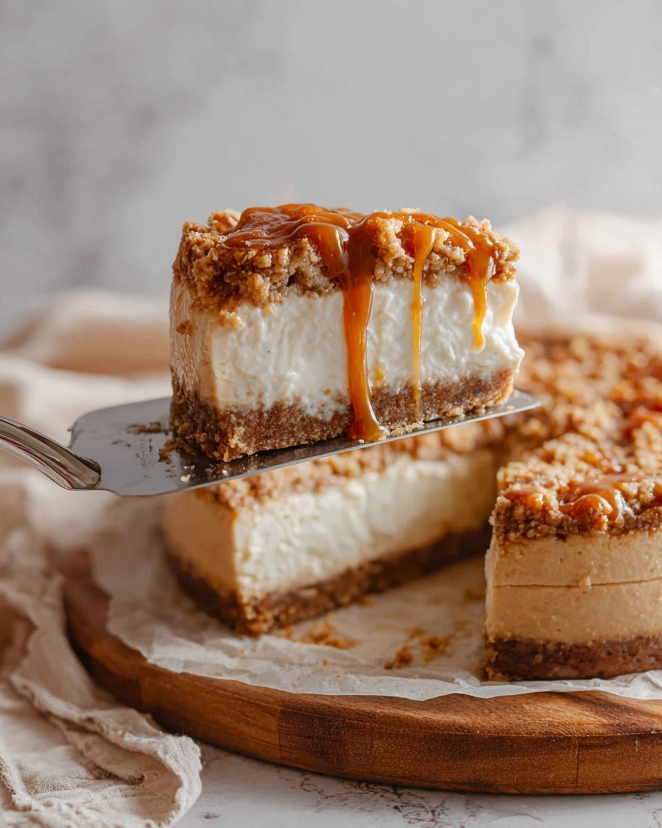 Apple Crisp Cheesecake Recipe - Recipe Image