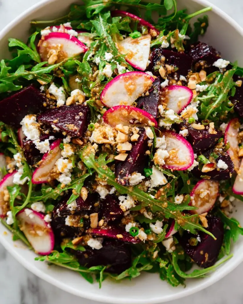 Roasted Beet Salad with Goat Cheese and Pistachios Recipe