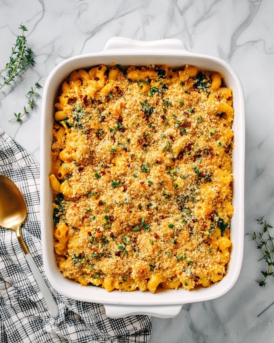 Spinach Bacon Pumpkin Mac and Cheese Recipe - Recipe Image