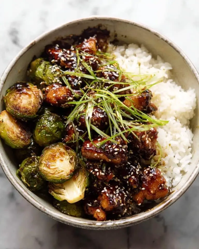 Sheet Pan Sticky Ginger Sesame Chicken and Crispy Brussels Sprouts Recipe