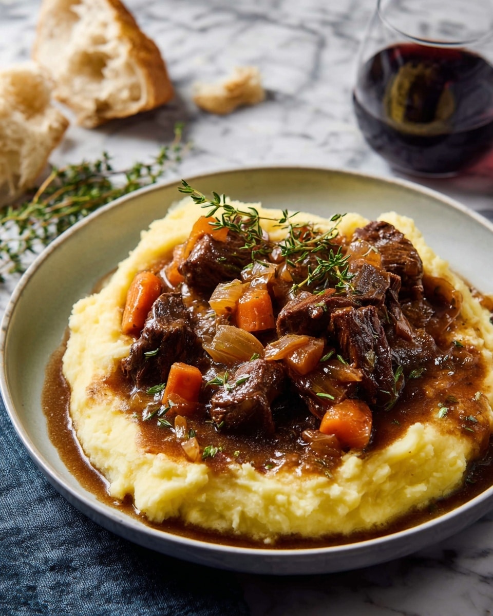 Cider Braised Short Ribs with Caramelized Onions Recipe - Recipe Image