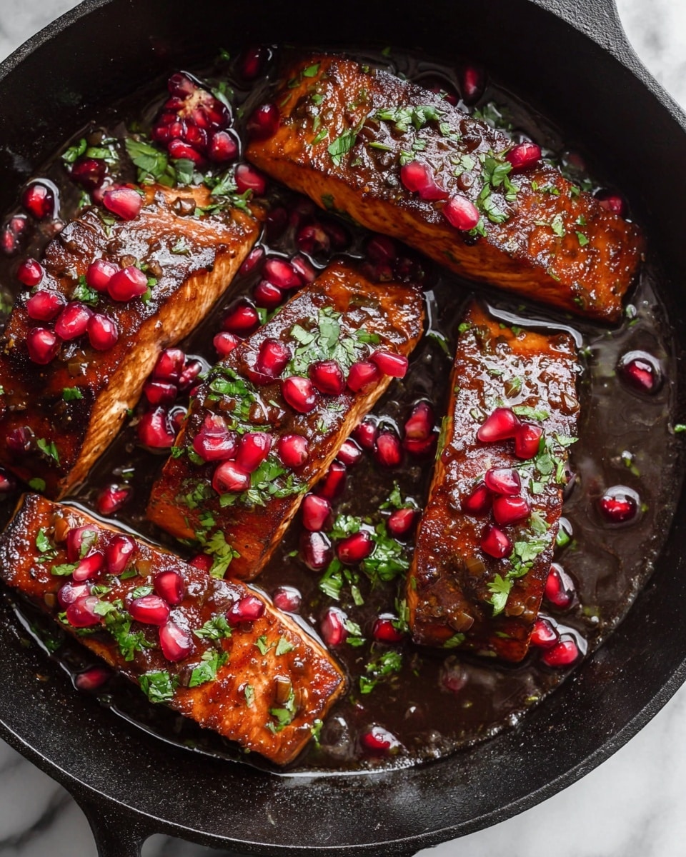 Sticky Pomegranate Salmon Recipe - Recipe Image