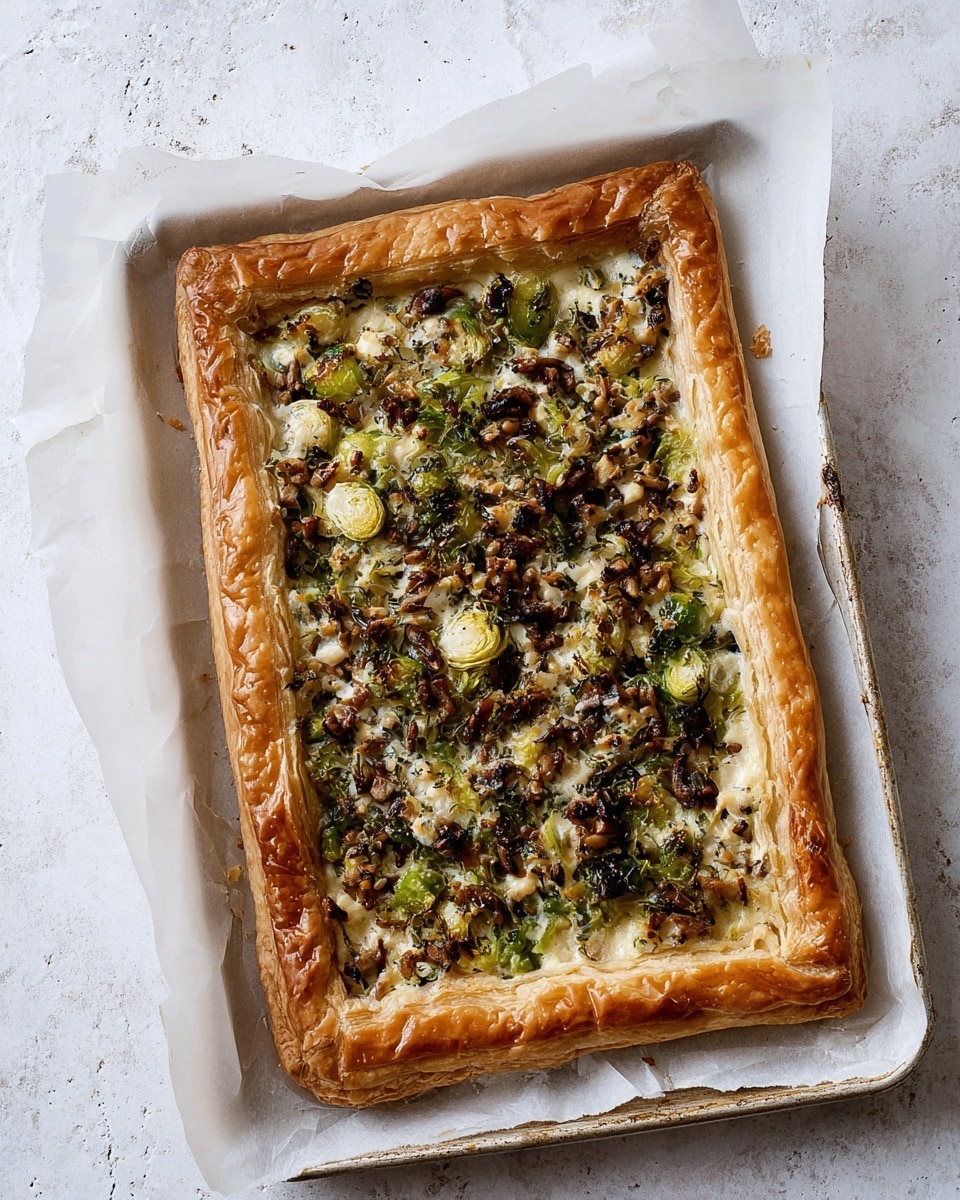 Brussels, Fontina, and Pistachio Tart Recipe - Recipe Image