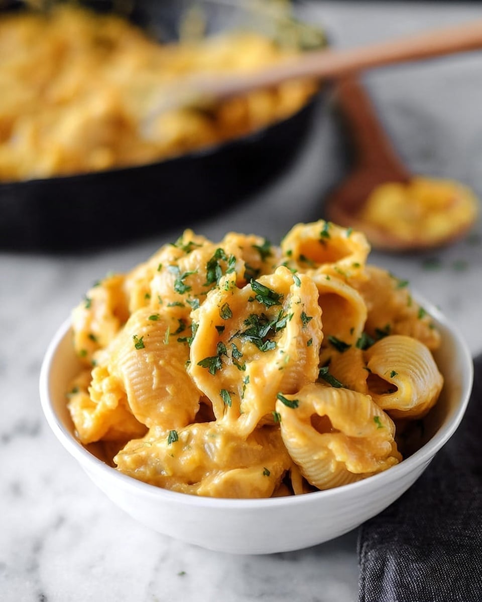 Butternut Squash Shells and Cheese Skillet Recipe - Recipe Image