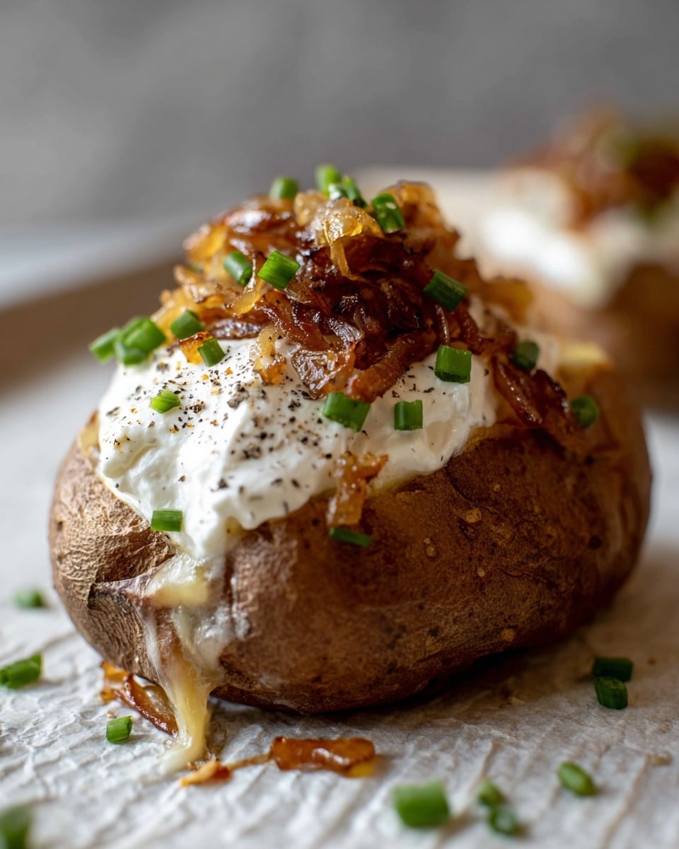 French Onion Stuffed Sweet Potatoes Recipe - Recipe Image