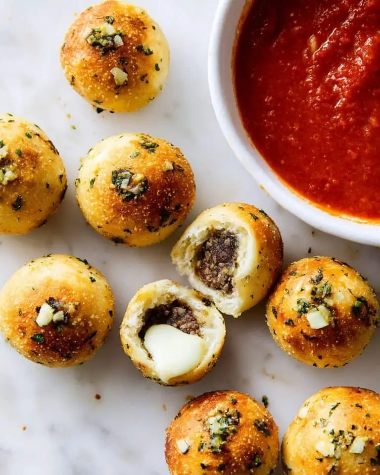 Meatball Sub Bites with Marinara Sauce Recipe