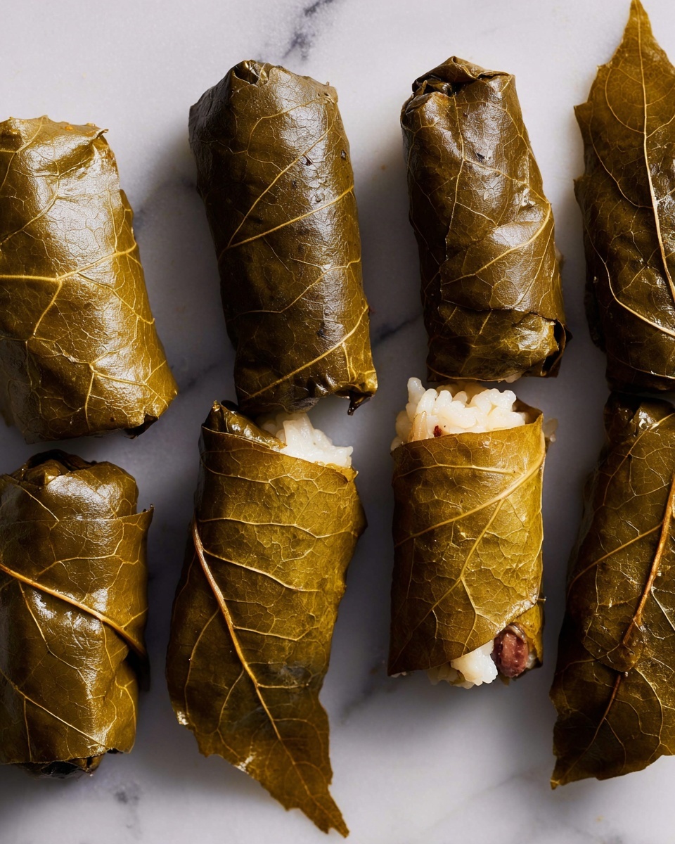 Veggie-Stuffed Grape Leaves (Dolmas) Recipe - Recipe Image