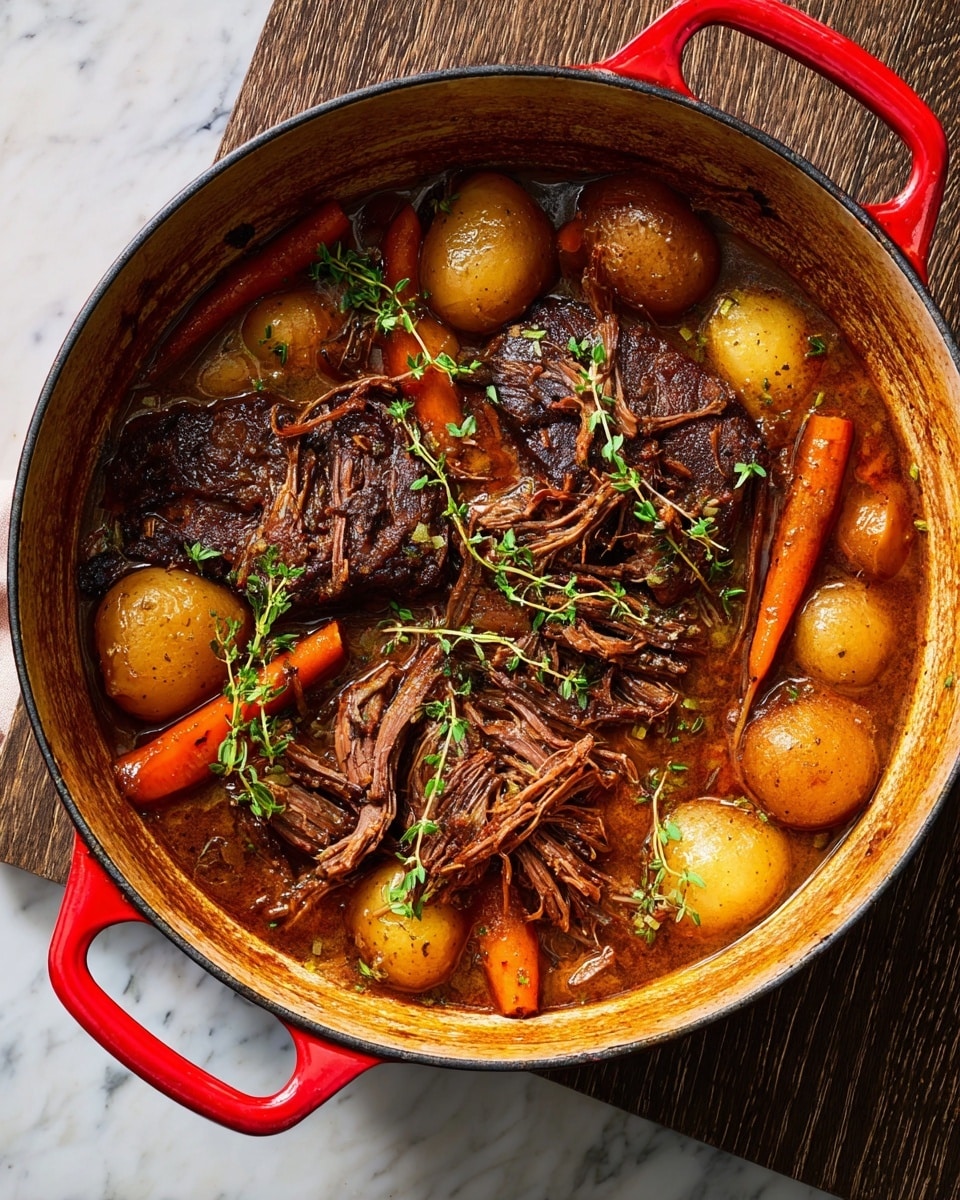 Apple Cider Braised Brisket with Vegetables Recipe - Recipe Image