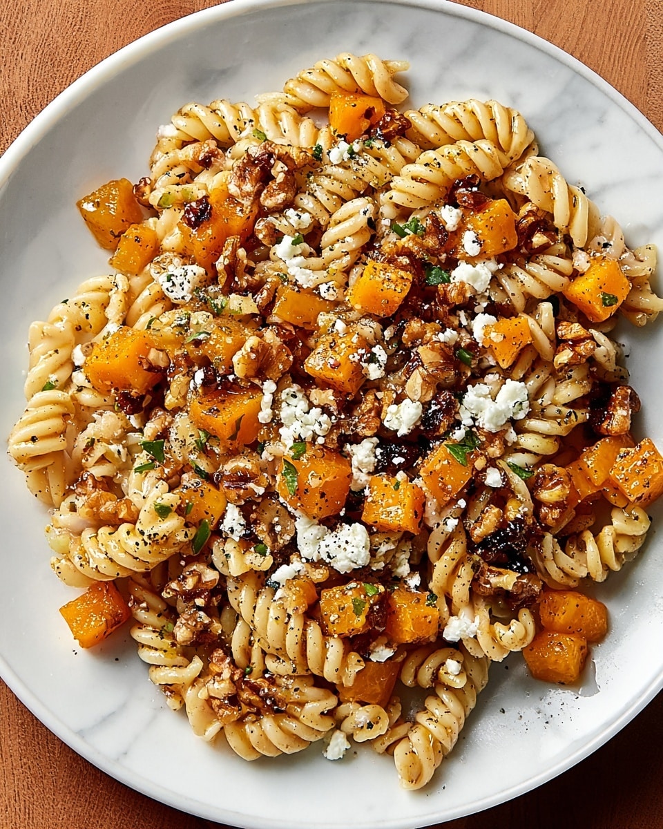 Roasted Butternut Squash Pasta with Gorgonzola and Walnuts Recipe - Recipe Image